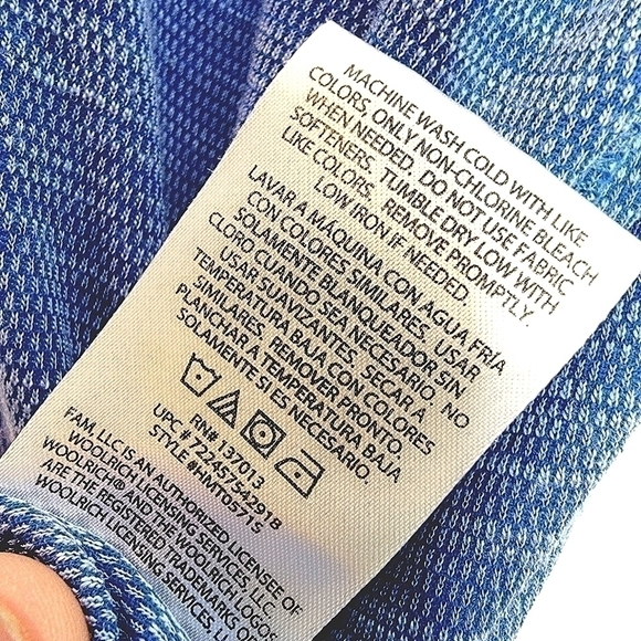 🌶️Woolrich Men’s XXL Round Neck Short Sleeve Tee Shirt Light Blue Cotton Blend - Picture 8 of 8